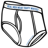 Real Men Wear Tighty Whities Sticker
